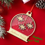 Custom Engraved Name Christmas Ornament Personalized Wooden Family Ornament Christmas Tree Decoration
