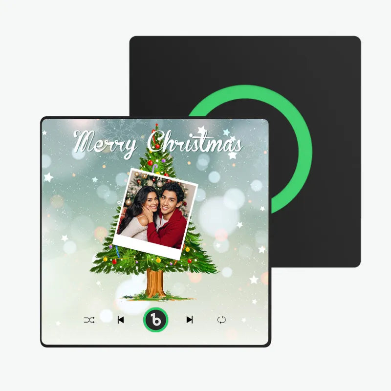 FridgeBeats Framed 4.0 Custom Music And Photo Fridge Magnet Christmas Tree Fridge Magnet for Christmas Gifts