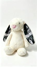 Peluche de conejito con foto personalizada, regalo con imagen oculta en la oreja para parejas, aniversario y Día de la Madre