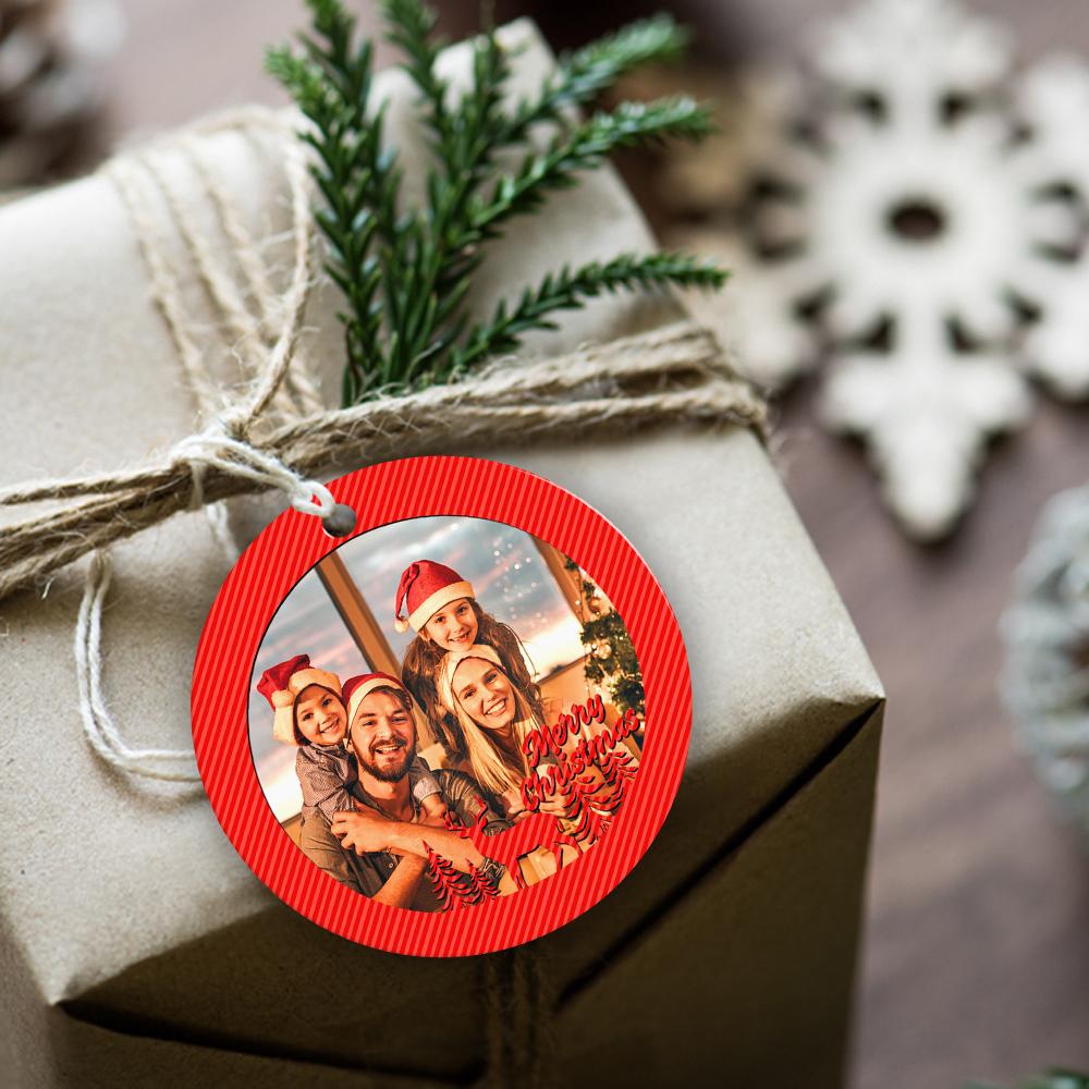 Custom Merry Christmas Ornaments with Picture