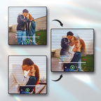 FridgeBeats Framed 4.0 Custom Lenticular Flip Music Fridge Magnet Personalized 2 Photos in 1 Album Fridge Magnet for Couple