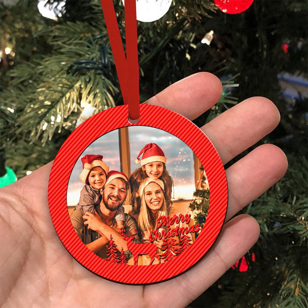 Custom Merry Christmas Ornaments with Picture