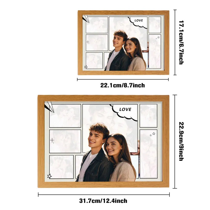 Custom Photo Light Photo Collage Love Couple Lamp Anniversary Gifts Valentines Gift Christmas Gift