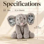 Custom Photo Elephant Plush – Personalized Ear Picture Elephant Gift for Couples Anniversary Gifts