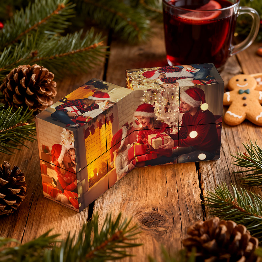 Custom Photo Cube Personalized Magic Puzzle Christmas Gift for Family