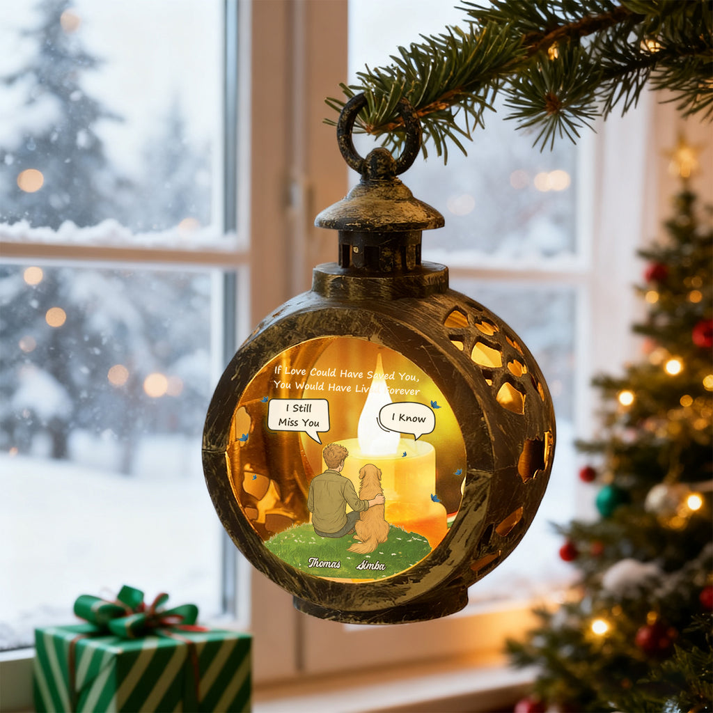 Custom Pet Photo into Comic Style Ornament – Personalized Text Christmas Gift for Pet Lovers
