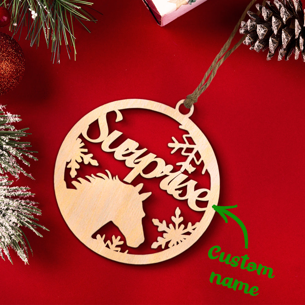 Customized Christmas Tree Ornament Hanging Decoration with Horse