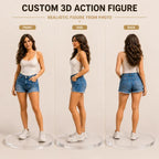 Custom Realistic 3D Figurine from Photo with Display Box Personalized Full Body Figure