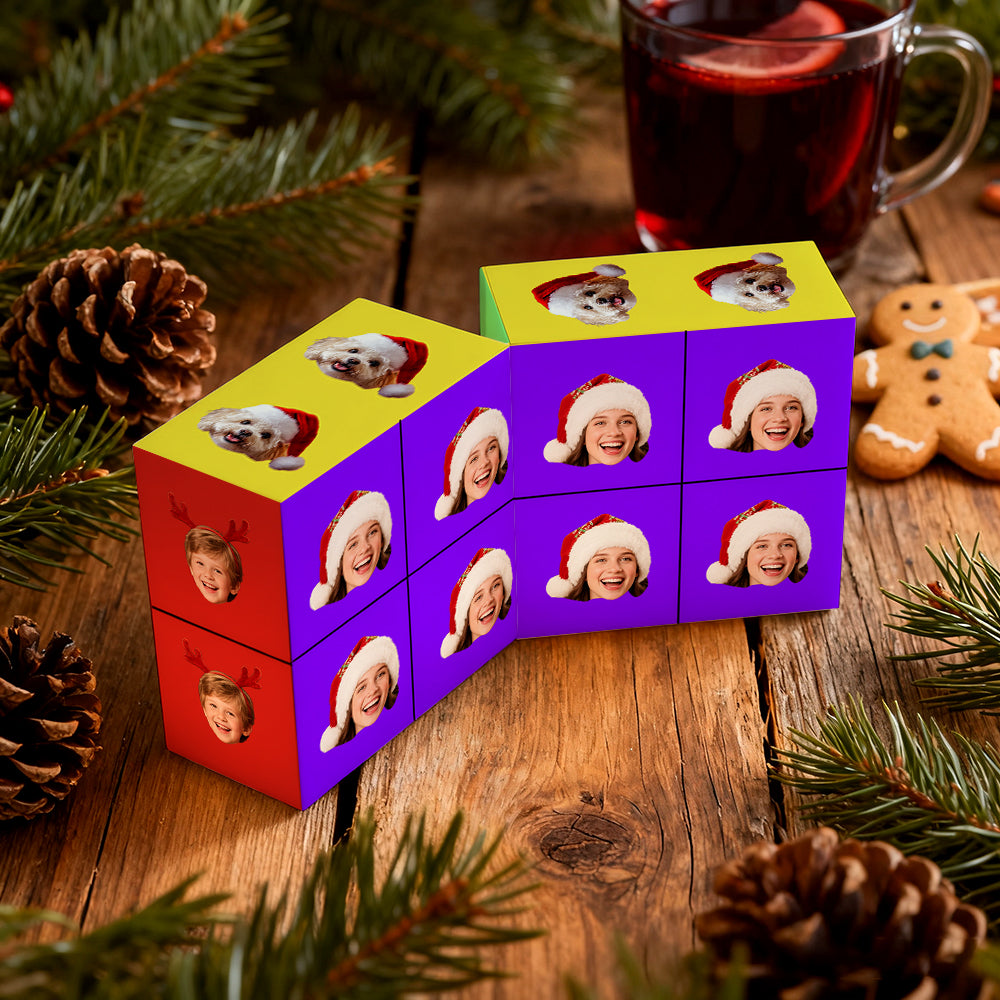 Custom Photo Face Cube Personalized Magic Puzzle Christmas Gift