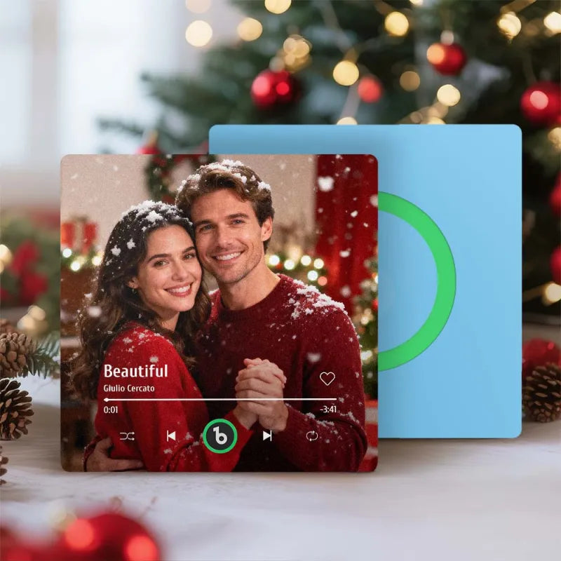 FridgeBeats Frameless 4.0 Custom Music Photo Fridge Magnet That Can Play Music Without Cellphone Christmas Gifts