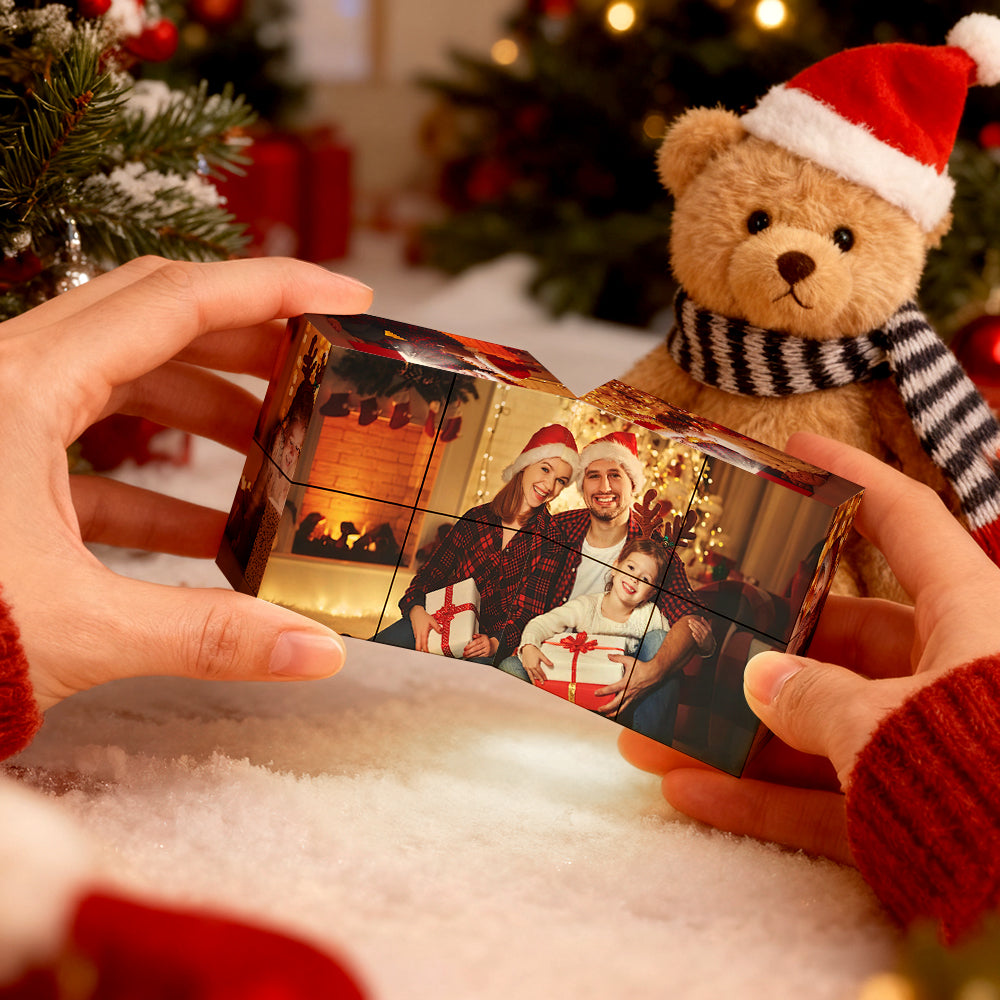 Custom Photo Cube Personalized Magic Puzzle Christmas Gift for Family