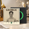 FridgeBeats Frameless 4.0 Custom Portrait Vintage Stamp Music Fridge Magnet Personalized Photo Name Postage Stamp Music Fridge Magnet