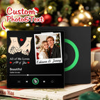 FridgeBeats Framed 4.0 Custom Photo "All Of Me Loves All Of You" Music Fridge Magnet with Colorful Frame Christmas Gifts