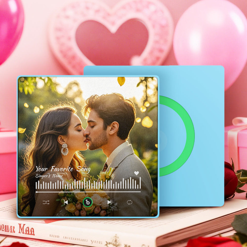 FridgeBeats Framed 4.0 Personalized Your Favorite Song Fridge Magnet Custom Fridge Magnet With Music and Photo Valentines Gift