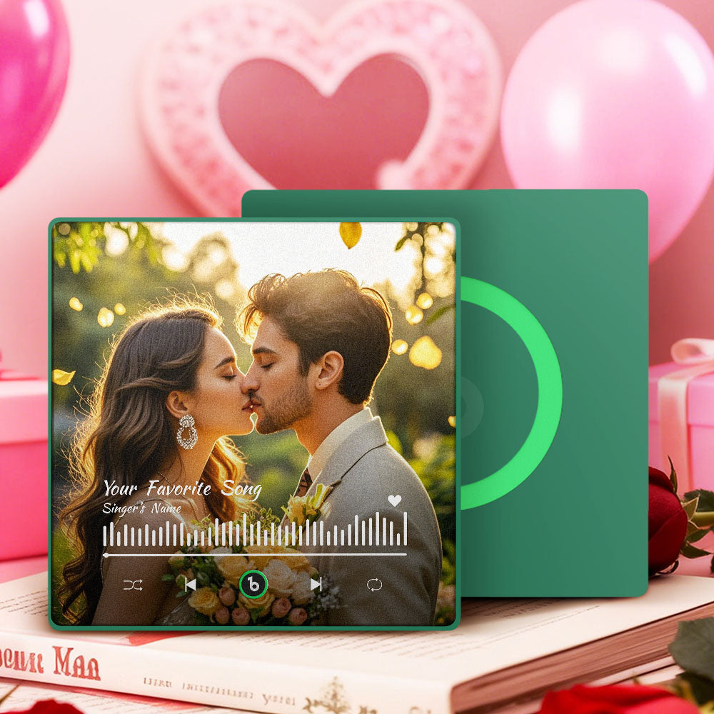 FridgeBeats Framed 4.0 Personalized Your Favorite Song Fridge Magnet Custom Fridge Magnet With Music and Photo Valentines Gift