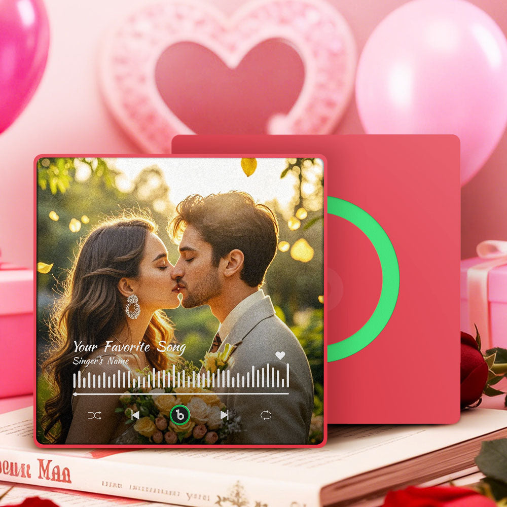 FridgeBeats Framed 4.0 Personalized Your Favorite Song Fridge Magnet Custom Fridge Magnet With Music and Photo Valentines Gift