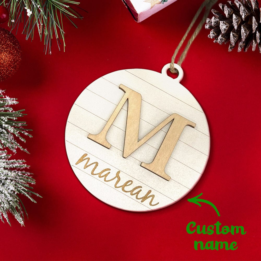 Custom Engraved Name Christmas Ornament Personalized Wooden Ornament Christmas Tree Decoration