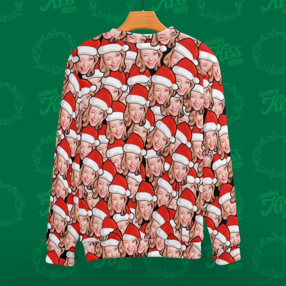 Custom Face Ugly Christmas Sweater Personalized Christmas Hat Sweater For Christmas