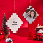 Custom Photo Block Building Bricks Lozenge Shape Christmas Ornament