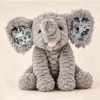 Custom Photo Elephant Plush – Personalized Ear Picture Elephant Gift for Couples Anniversary Gifts