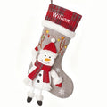 Custom Name 3D Pattern Christmas Stocking Ornament Tree Decoration