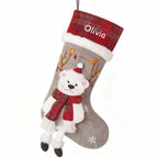 Custom Name 3D Pattern Christmas Stocking Ornament Tree Decoration