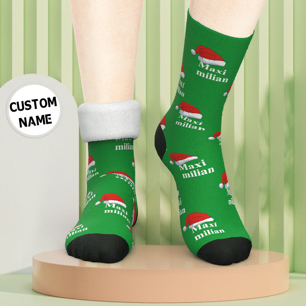 Custom Engraved Thick Socks Custom Name Christmas Gifts