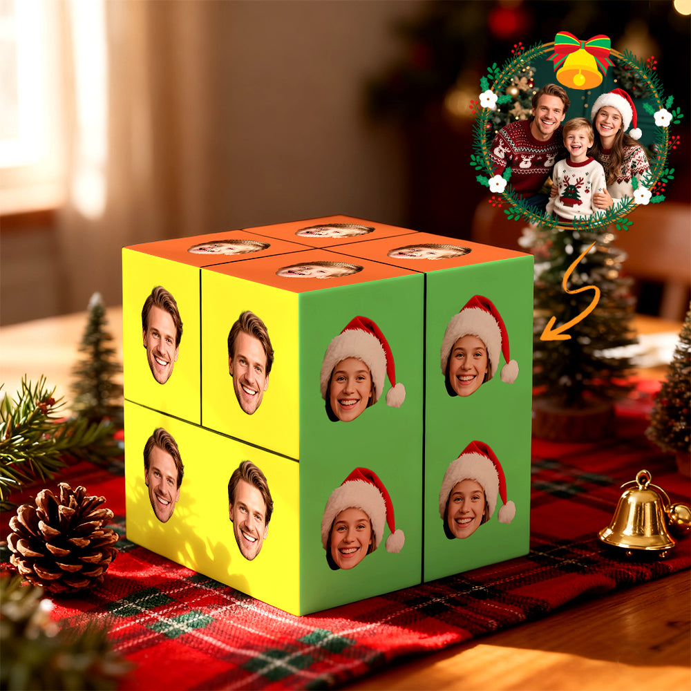 Custom Photo Face Cube Personalized Magic Puzzle Christmas Gift