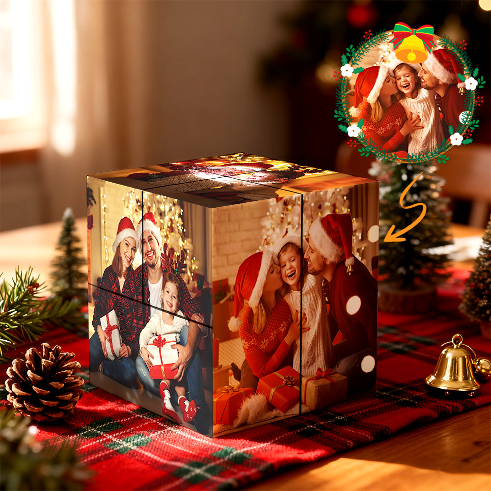 Custom Photo Cube Personalized Magic Puzzle Christmas Gift for Family