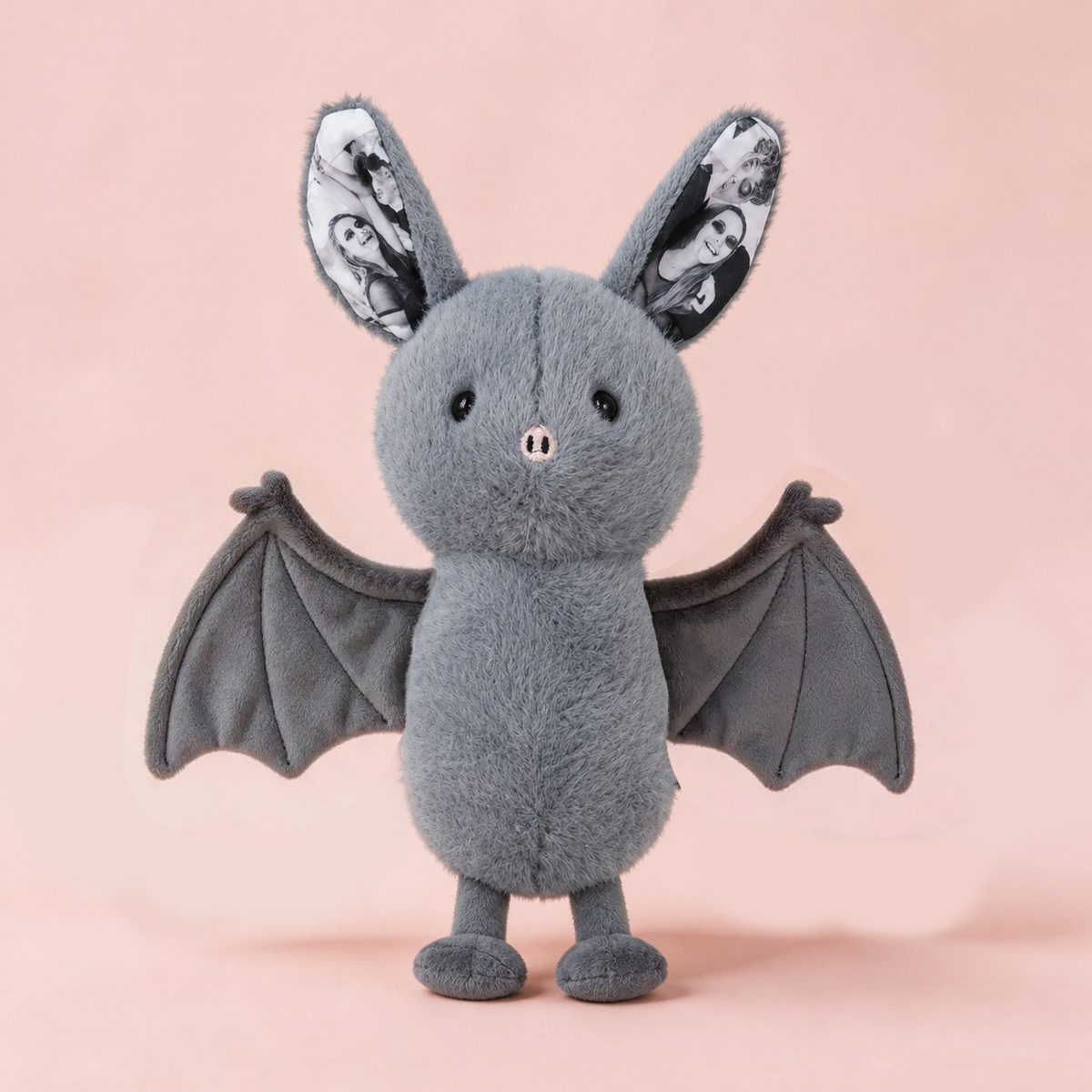 Peluche de murciélago con foto personalizada, regalo de Halloween personalizado para parejas