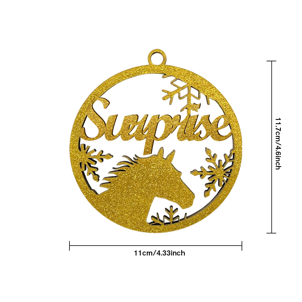 Customized Christmas Tree Ornament Hanging Decoration with Horse