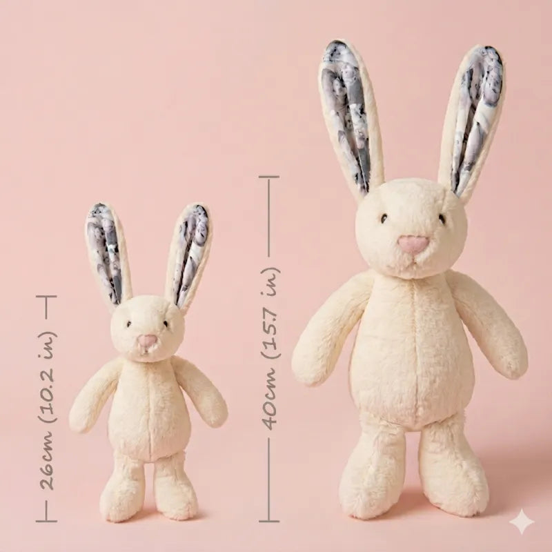 Peluche de conejito con foto personalizada, regalo con imagen oculta en la oreja para parejas, aniversario y Día de la Madre