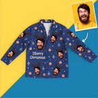 Custom Face Christmas Long Sleeve Pajamas Set Elk