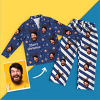 Custom Face Christmas Long Sleeve Pajamas Set Elk