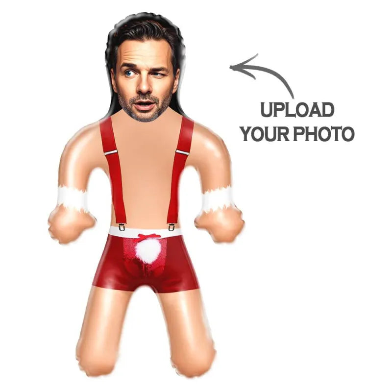 Custom Face Sexy Santa Blow Up Dolls Funny Inflatable Balloon Custom Air Doll for Party Favors Christmas Gifts