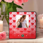 FridgeBeats Framed 4.0 Personalized Music Fridge Magnet XOXO with Red Hearts Valentines Gift Music Wall Photo Sticker Music Movement