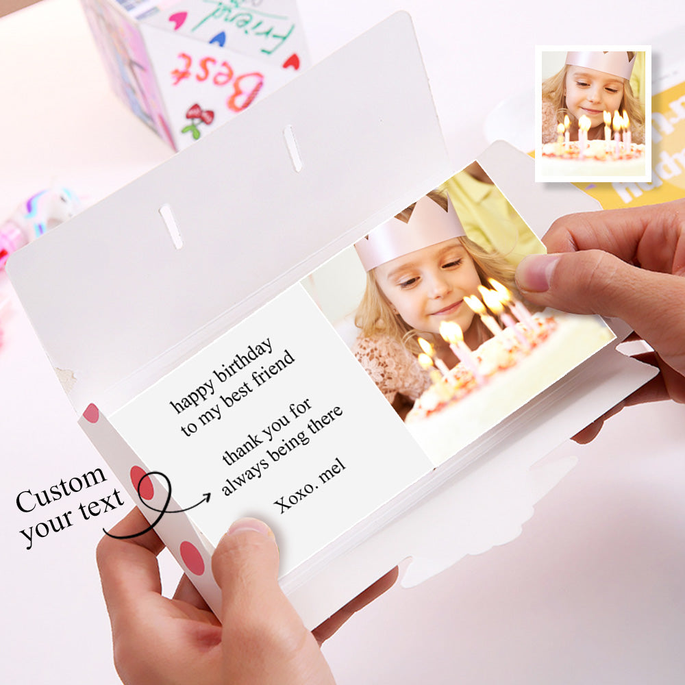 Custom Photo Surprise Box Personalized Text Surprise Explosion Bounce Box - Merry Christmas