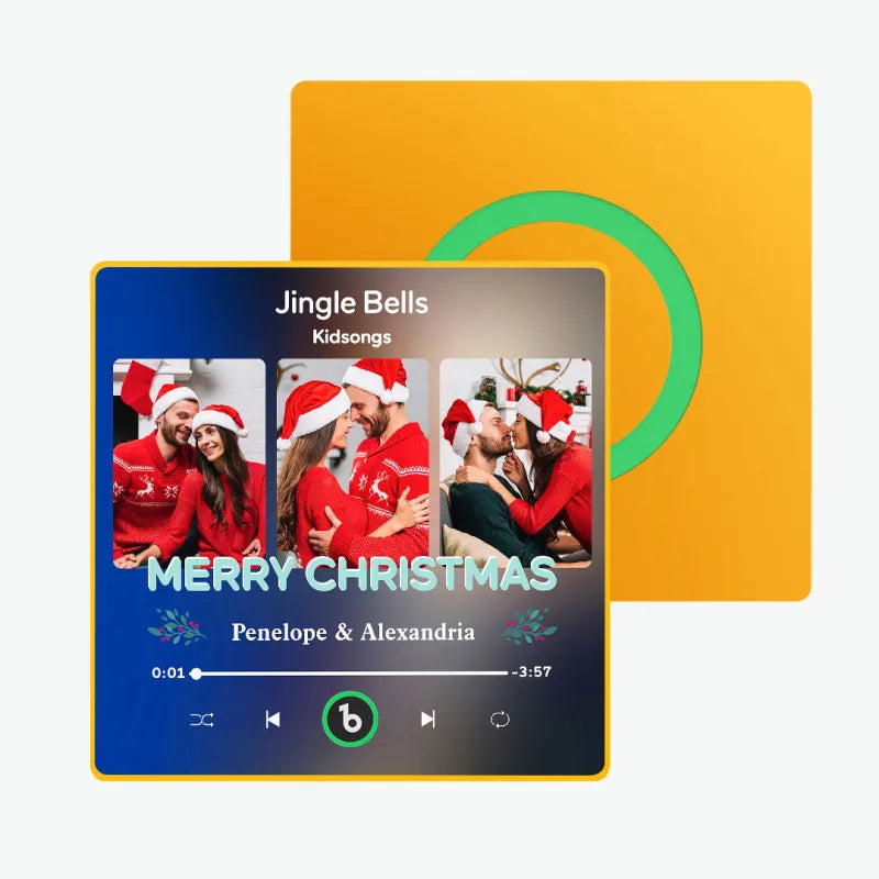 FridgeBeats Framed 4.0 Custom 3 Photos Music Fridge Magnet FridgeBeats Pro Supports Bluetooth Connectivity Christmas Gifts