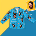 Custom Face Christmas Long Sleeve Pajamas Set Elk