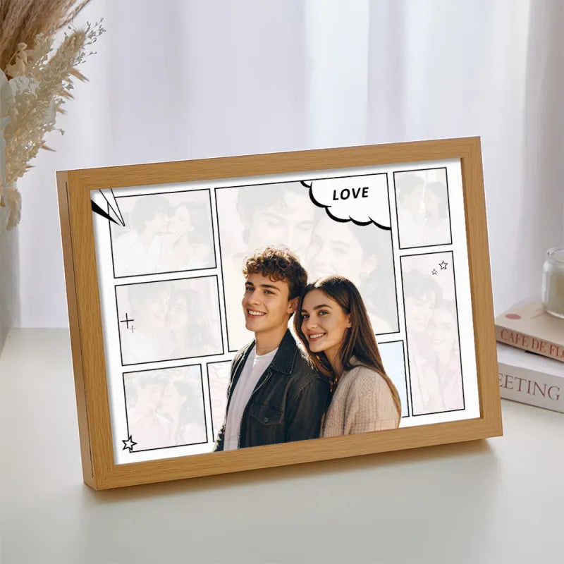 Custom Photo Light Photo Collage Love Couple Lamp Anniversary Gifts Valentines Gift Christmas Gift