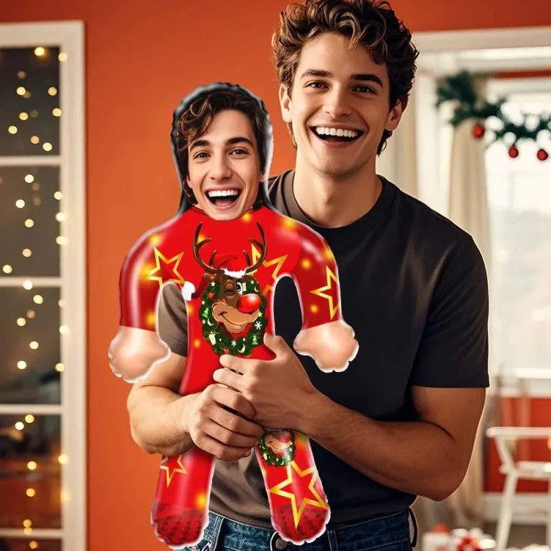 Custom Face Elk Suit Blow Up Dolls Funny Inflatable Balloon Custom Air Doll for Party Favors Christmas Gifts