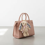 Llavero de peluche de conejito con foto personalizada – Adorno de bolso de conejo tierno personalizado con orejas con foto y lazo de regalo