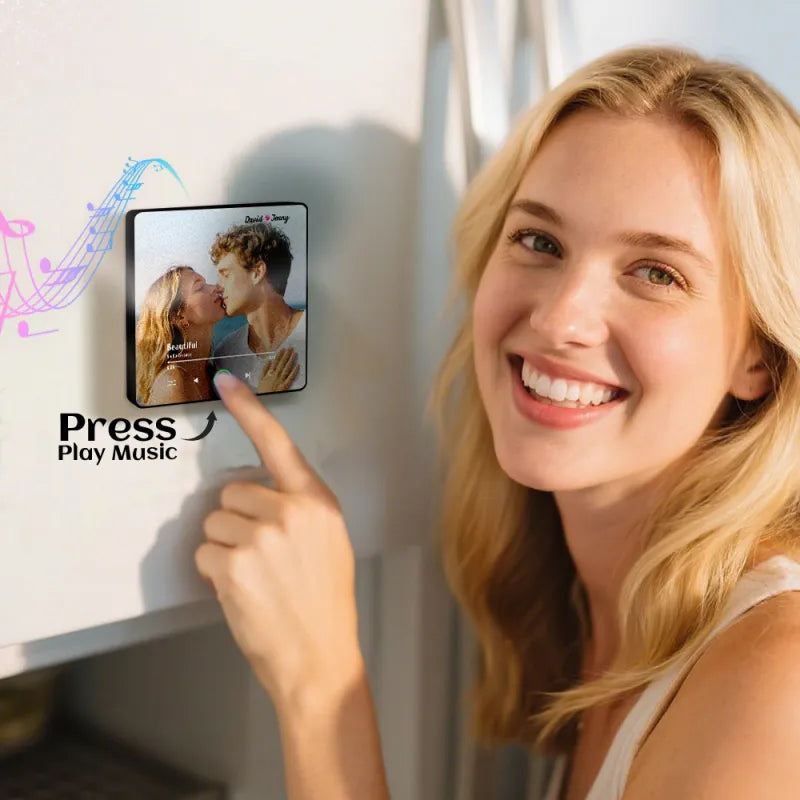 FridgeBeats Framed 4.0 Custom Music Fridge Magnet with Colorful Frame Album Fridge Magnet Wall Sticker Christmas Gifts