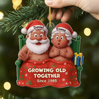 Custom Funny Wooden Christmas Ornament Personalized Couple Anniversary Wedding Gift for Husband and Wife Cozy Xmas With You