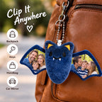 Llavero de peluche de murciélago con foto personalizada Adorno para bolsa de Navidad con foto personalizada